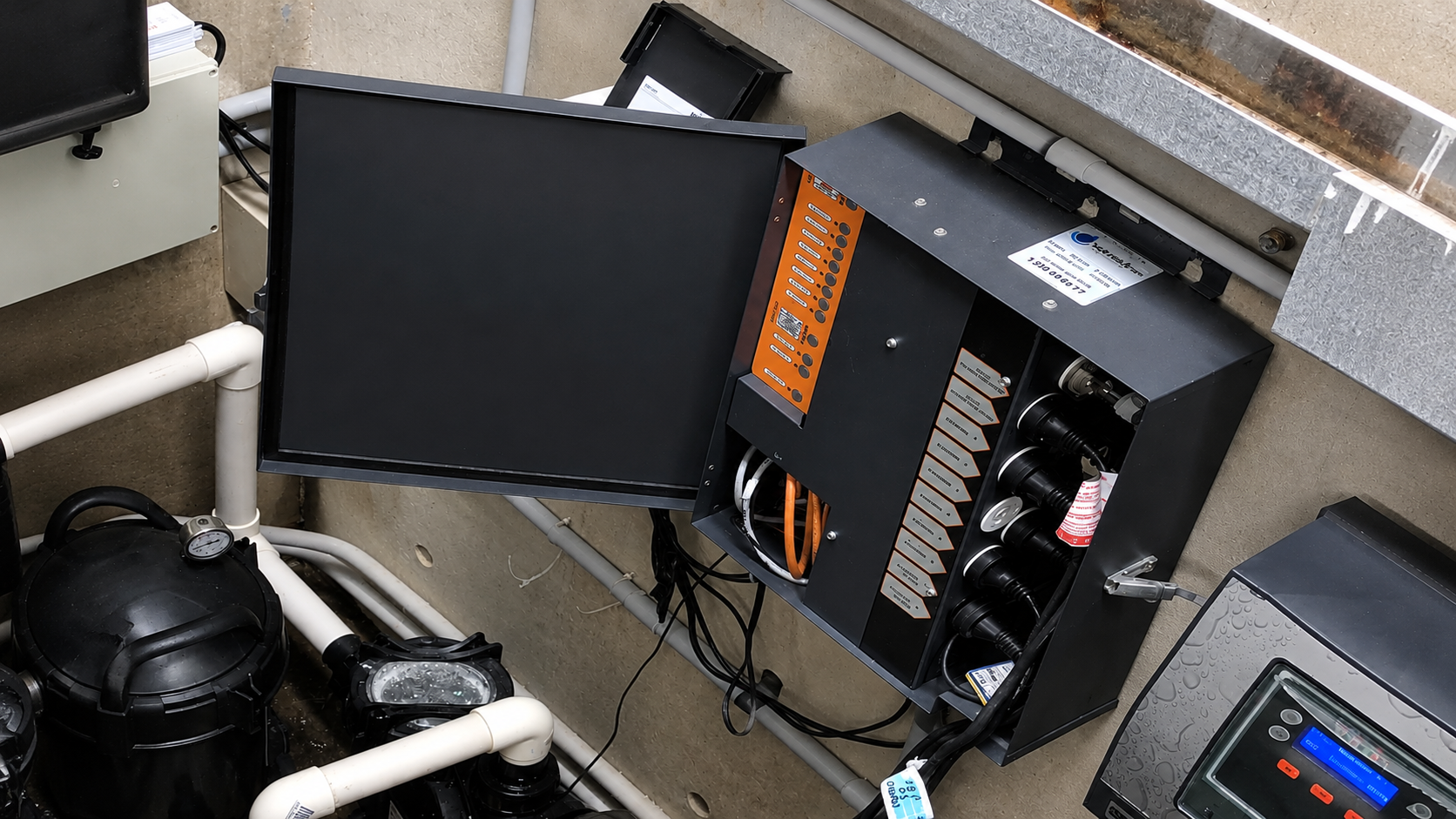 AstralPool Viron Connect automation controller integrated into pool equipment system