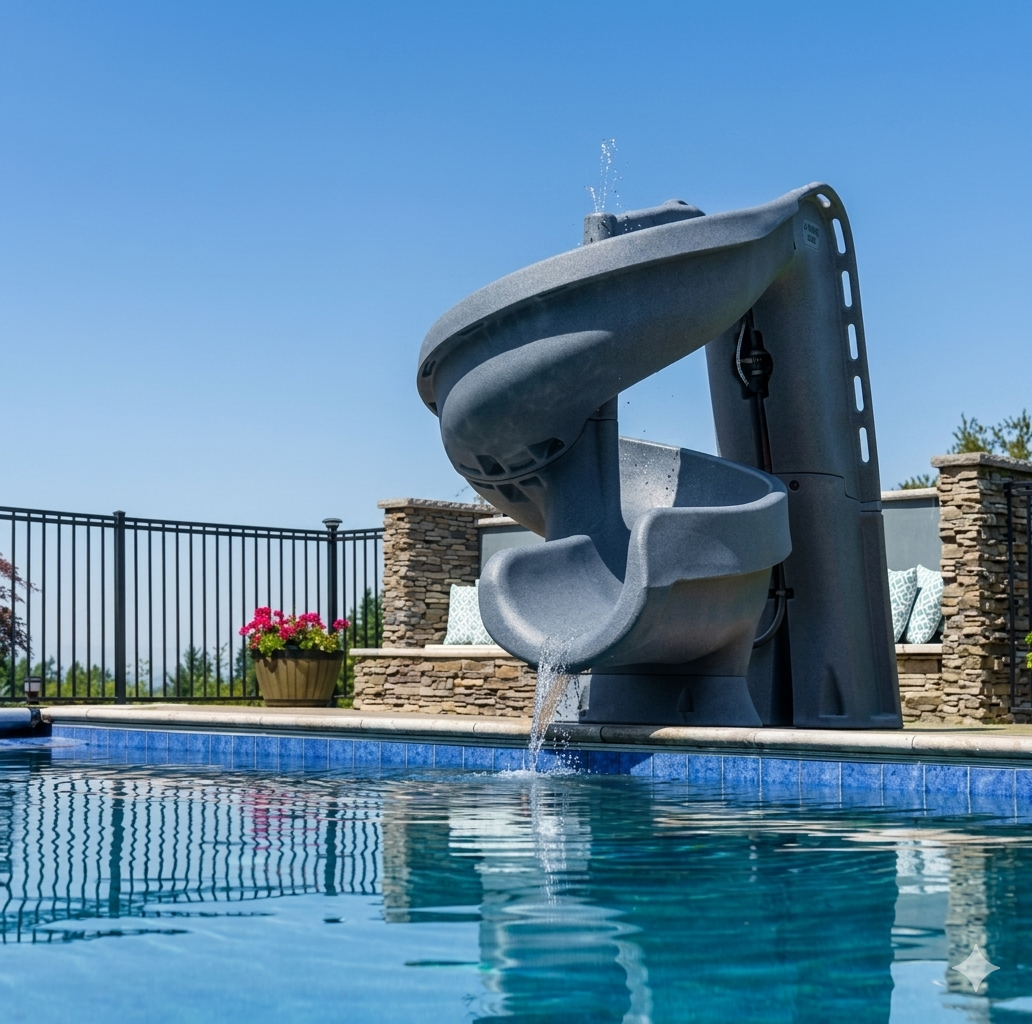 SR Smith pool slide installation Sydney