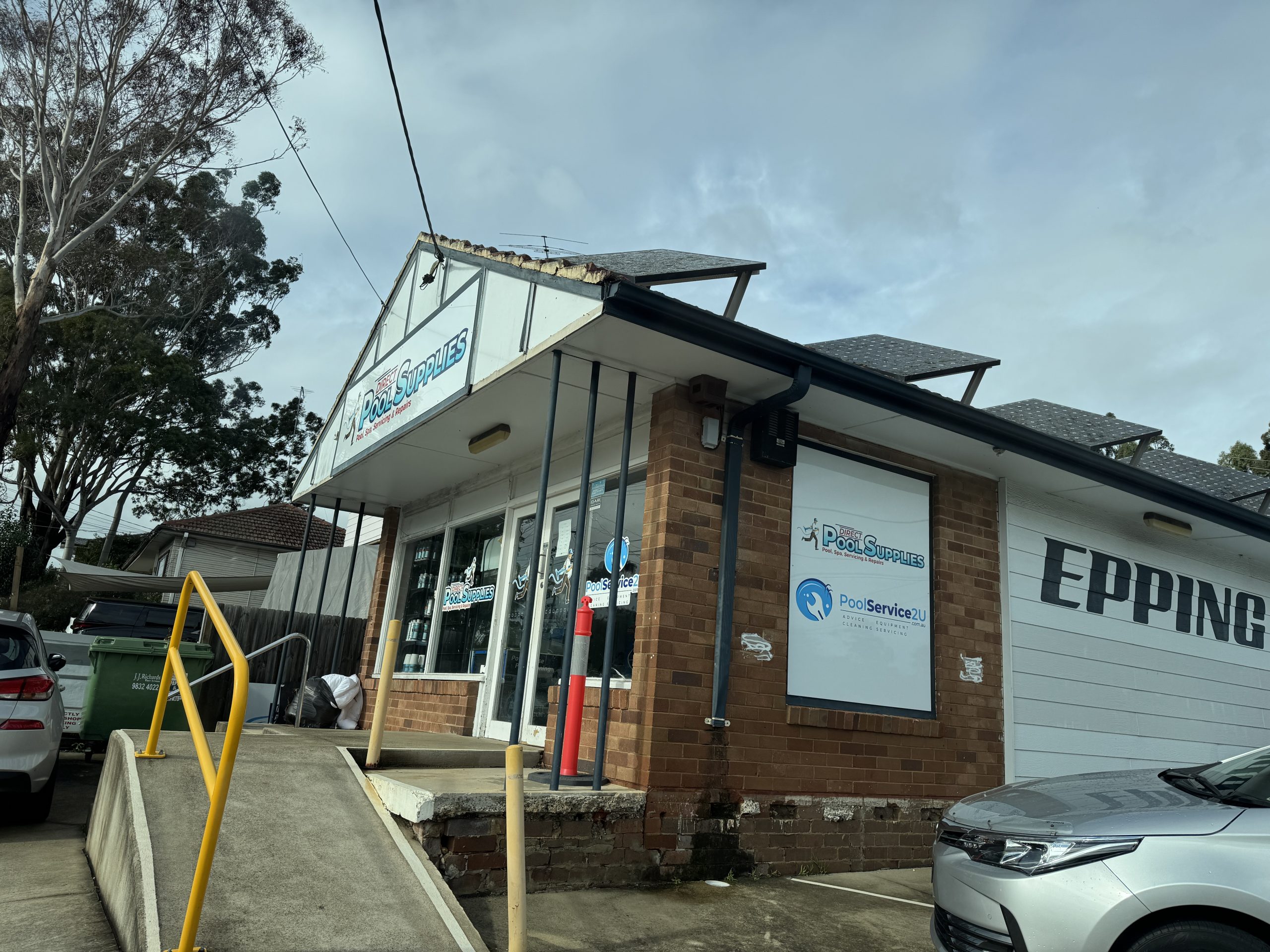 Exterior of the Sydney Pool & Equipment Service showroom and pool shop located in Epping, Sydney.